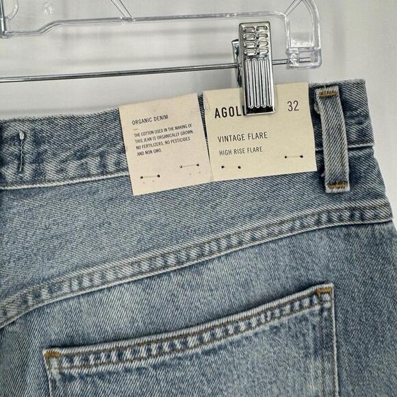 Agolde Jeans Women’s 32 blue high rise flare light wash denim western boho - Picture 5 of 8